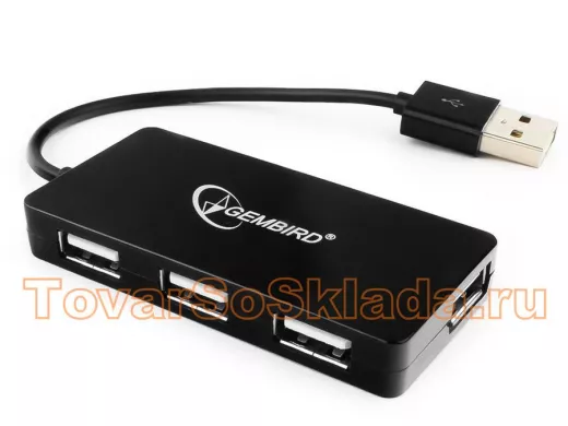 Концентратор USB на 4 порта (хаб, HUB) Gembird UHB-U2P4-03, 4 порта, блистер UHB-U2P4-03, 2.0