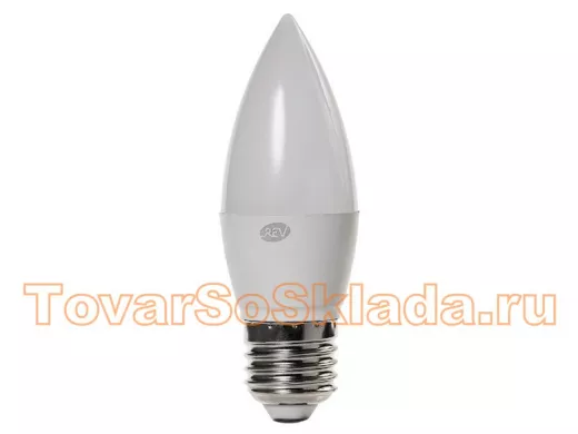 Светодиодная лампа REV Classic C37 Е27 7W, 2700K, теплый свет, свеча