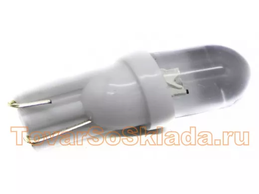 Лампа LED 12V для АВТО (цоколь T10) белая ( 1 LED, d=10мм)