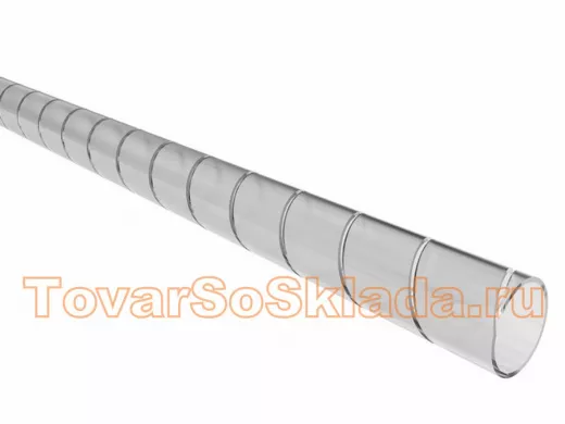 Кабельный спиральный бандаж (монтажная лента) диаметр 15 мм, длина 2 м, прозрачный (SWB-15)  REXANT