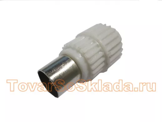 Штекер ТВ белый орех на винте