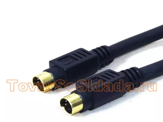 BW1121  Видеокабель S-VHS GOLD вилка/S-VHS GOLD вилка, 1.0м (шт.)  4pin