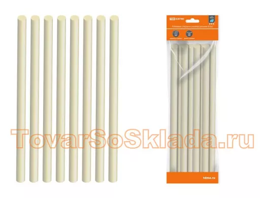 Клеевые стержни, диаметр 11,3мм, длина 300мм, 8 шт, "Алмаз" TDM цена за 1 упаковку