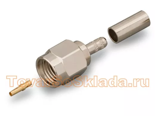 Реверсный разъем S-A111L RP-SMA(male) RG174, RG316 обжимной