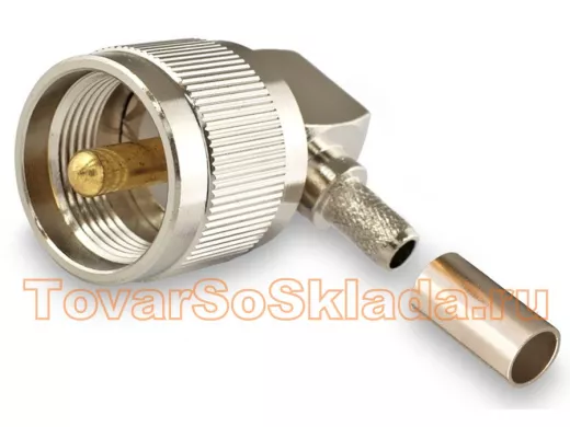 Разъем UHF U-111F PL259(male) RG58 обжимной угловой