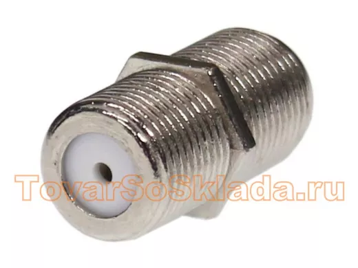 Переходник F-116 (мама-мама, female-female), бочка, цанговый зажим, для 4G, 3G, частота до 3ГГц