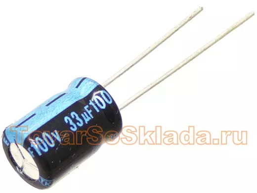 Конденсатор электролитический    33mf x 100V  Jamicon   8*11  TK