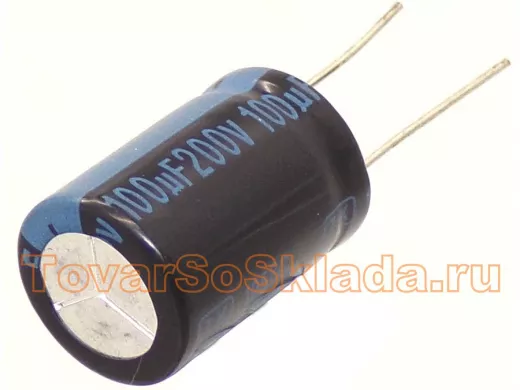 Конденсатор электролитический   100mf x   200V  Jamicon 105 16*25 TK
