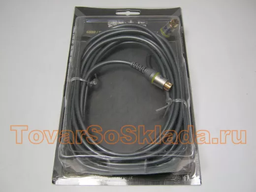 BW1575 Видеокабель Silwer-line S-VHS GOLD вилка/S-VHS GOLD вилка, 5 м 4pin