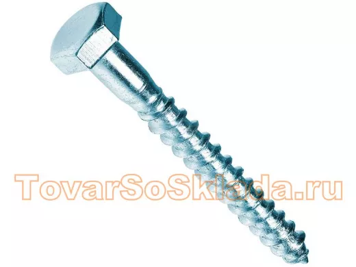 Болты сантехнические оцинкованные 10х120 DIN 571 (  1 шт)  в упаковке 1шт, вес 1шт г, цена за 1шт
