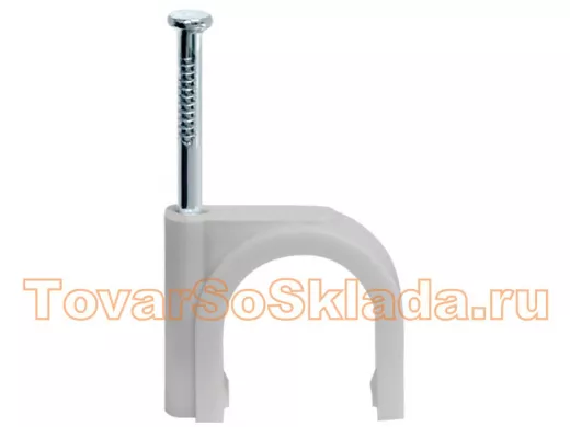 Скоба 12мм (40шт) тип А электроустановочная для круглого кабеля 