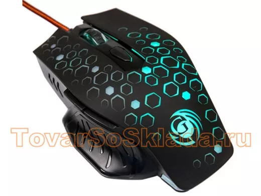 Мышь проводная DIALOG Gan-Kata MGK-11U игровая, 6 кнопок+ролик,7-ми цветная подсветка, USB, чёрная
