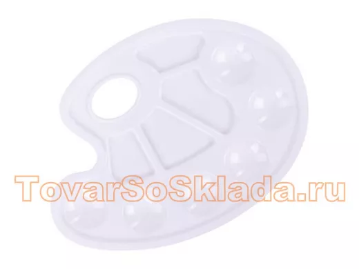 Палитра для рисования белая 