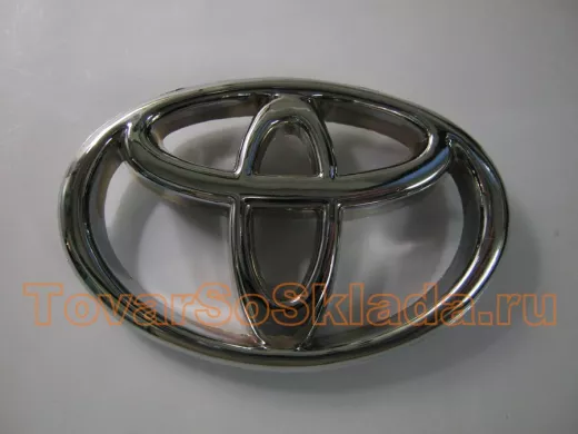 Эмблемма пластик в п/э знак Toyota хром 9,2x6 см 