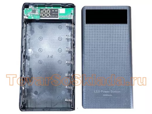 Корпус без аккумуляторов Power Bank для 7-ми аккум. 18650 с LED индикацией