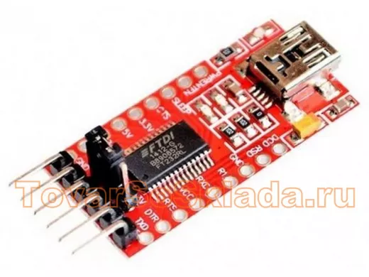 Преобразователь USB  UART на FT232RL, miniUSB, 6pin