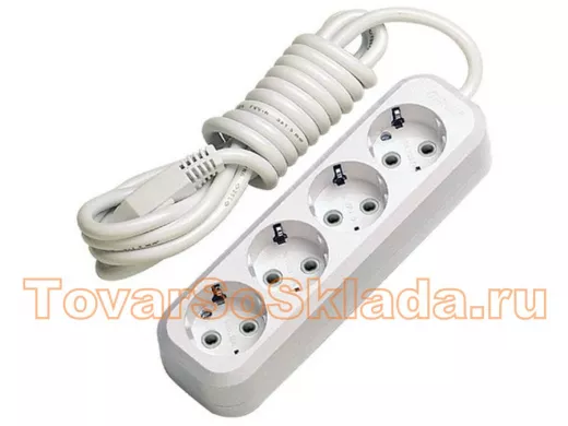 Сетевой удлинитель  с заземлением 4 розетки, 15метров, серии MAKEL (Турция !)