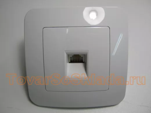 Розетка телефонная TF, белая, серии MAKEL Lillium N