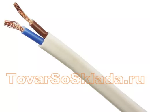 Провод ШВВП 2х0,75 мм.кв., 200 м белый ГОСТ (ККЗ)