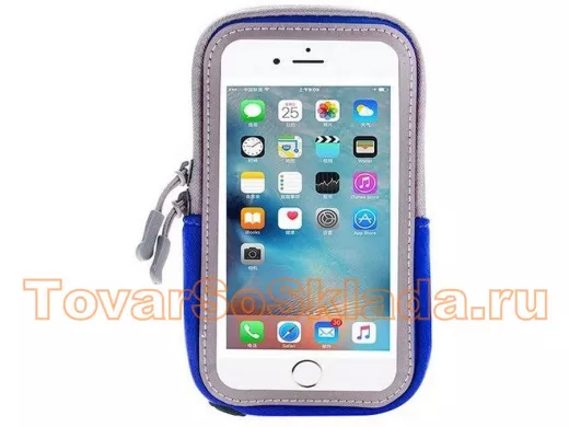Орбита OT-SMH10 Синий чехол-нарукавник для смартфона