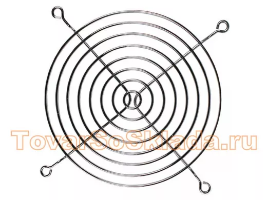 Решётка для вентилятора хромированная 120мм х 120мм (8 колец, 4 отв, метал, хром) 