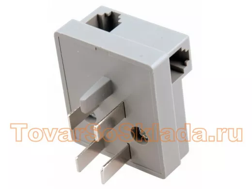 Телефонная вилка-адаптер 2 гнезда 6P4C / 1 штекер росс.тлф. REXANT